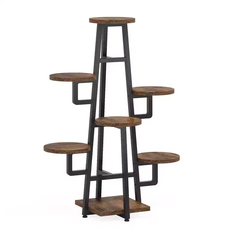 Support de plante de 110 cm 6 grands panneaux ronds Conception haute-basse adaptée à la lumière du soleil