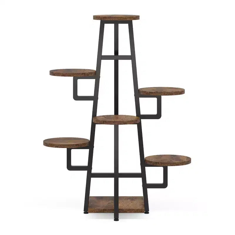 Support de plante de 110 cm 6 grands panneaux ronds Conception haute-basse adaptée à la lumière du soleil