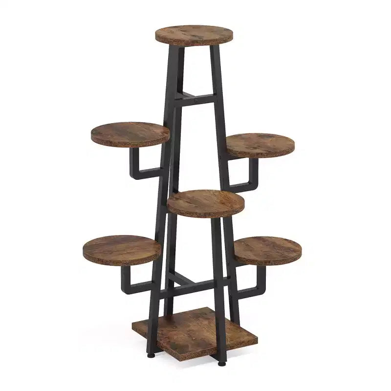 Support de plante de 110 cm 6 grands panneaux ronds Conception haute-basse adaptée à la lumière du soleil