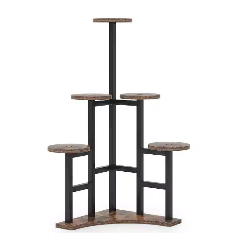 Support de plante de 110 cm 6 grands panneaux ronds Conception haute-basse adaptée à la lumière du soleil