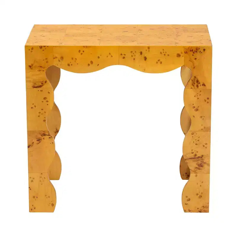 Table d'appoint en bois véritable de ronce moderne et contemporaine Huxley