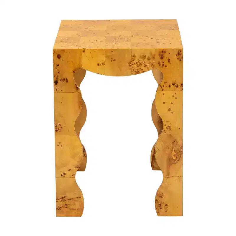 Table d'appoint en bois véritable de ronce moderne et contemporaine Huxley