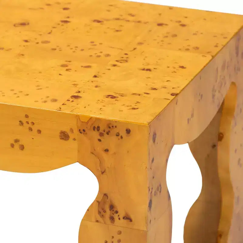 Table d'appoint en bois véritable de ronce moderne et contemporaine Huxley