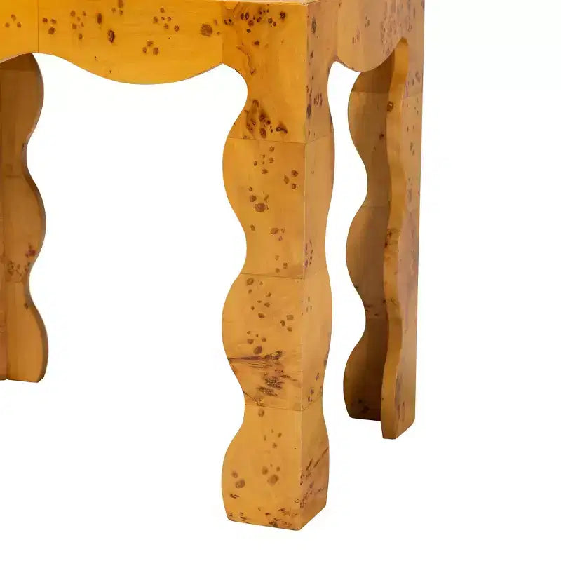 Table d'appoint en bois véritable de ronce moderne et contemporaine Huxley