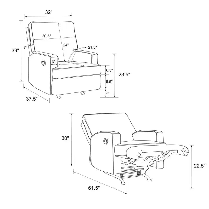 Fauteuil relax inclinable Salma