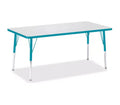 Jonti-Craft Berries Adult Height Color Edge Rectangle Table 30 x 60 in Blue