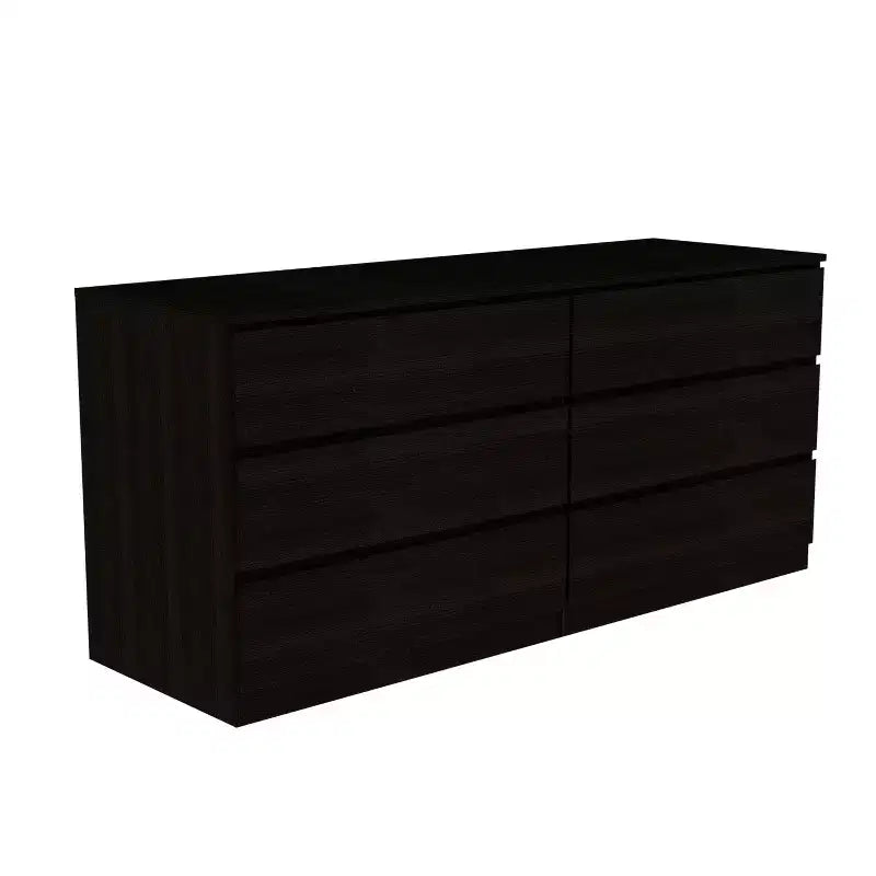 Commode de chambre moderne et élégante avec 6 tiroirs doubles, table de chevet avec grand espace de rangement, pour salon, couloir, entrée
