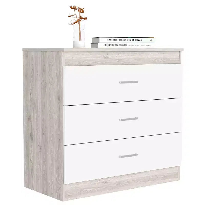 Commode de chambre haute et étroite, minimaliste et moderne, à 5 tiroirs avec poignées métalliques et tiroir supérieur verrouillable, pour chambre à coucher ou entrée