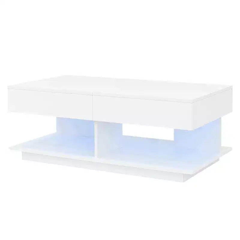 Table basse relevable avec rangement intégré, extensible de 41,3 à 76,7, pièce maîtresse multifonctionnelle pour salon
