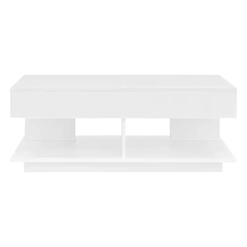 Table basse relevable avec rangement intégré, extensible de 41,3 à 76,7, pièce maîtresse multifonctionnelle pour salon
