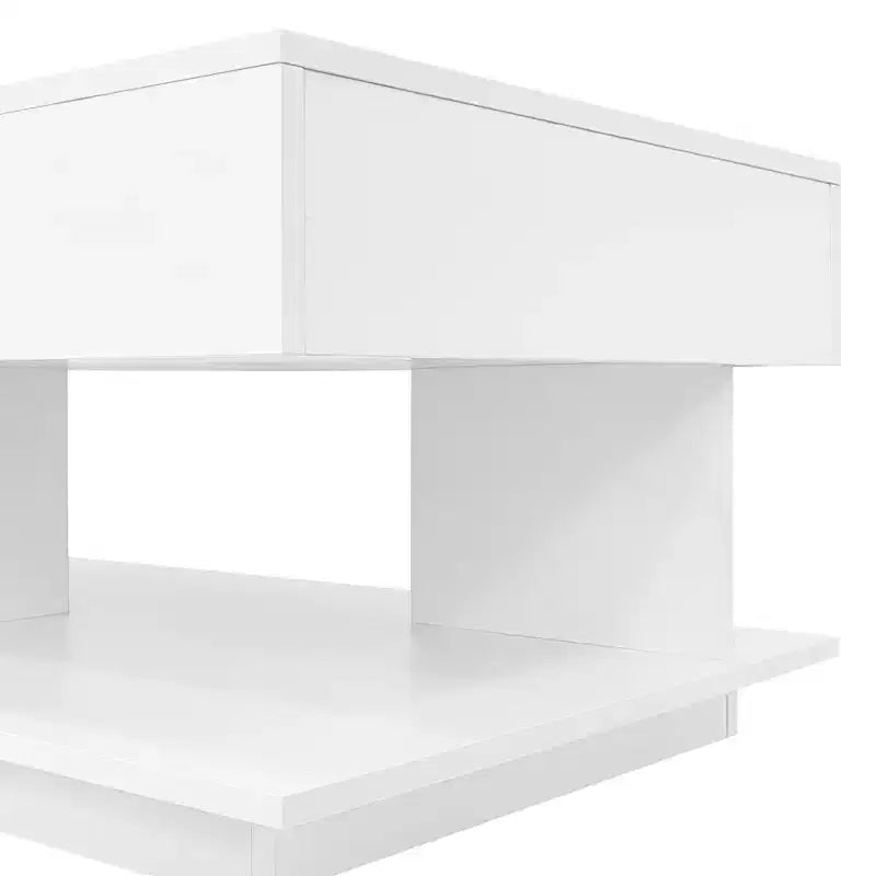 Table basse relevable avec rangement intégré, extensible de 41,3 à 76,7, pièce maîtresse multifonctionnelle pour salon