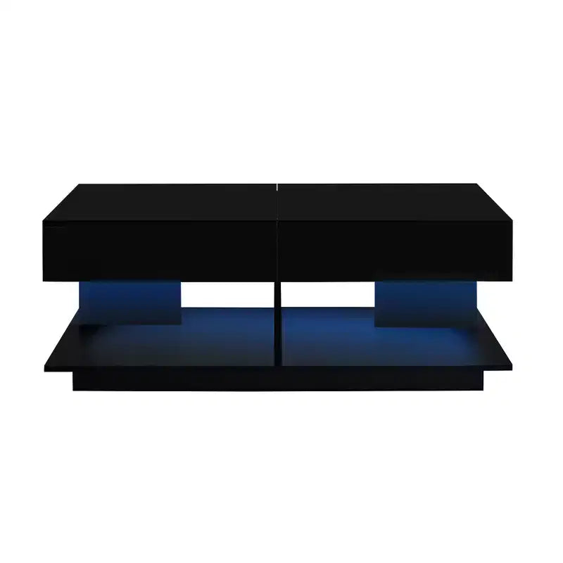 Table basse relevable avec rangement intégré, extensible de 41,3 à 76,7, pièce maîtresse multifonctionnelle pour salon