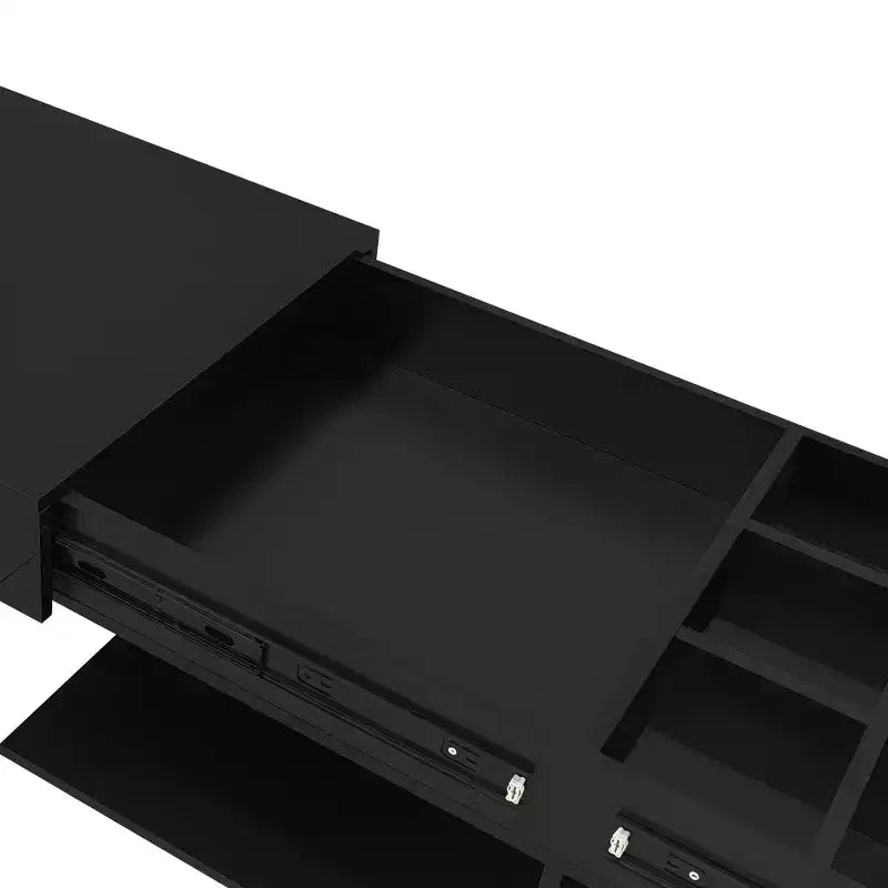 Table basse relevable avec rangement intégré, extensible de 41,3 à 76,7, pièce maîtresse multifonctionnelle pour salon