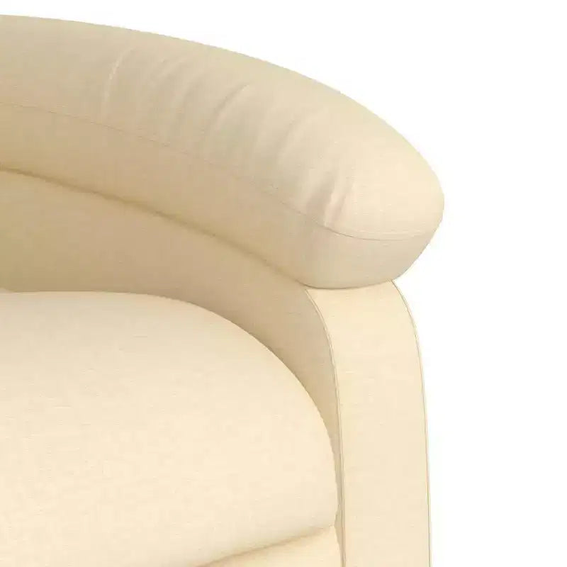 Fauteuil inclinable électrique - Fauteuil réglable en tissu crème avec repose-pieds motorisé, pochette latérale et rembourrage épais pour salon, chambre à coucher