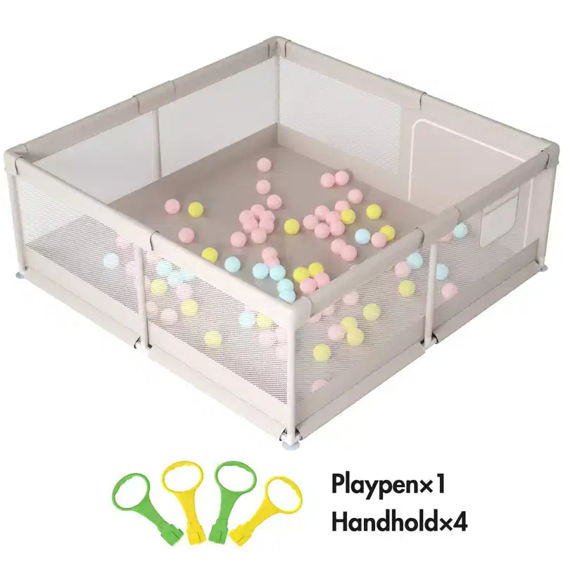 Parc Bébés 59x59in Sûr et Durable pour Bébés et Tout-petits, Utilisation Intérieure et Extérieure, Parfait pour le Jeu et l'Apprentissage