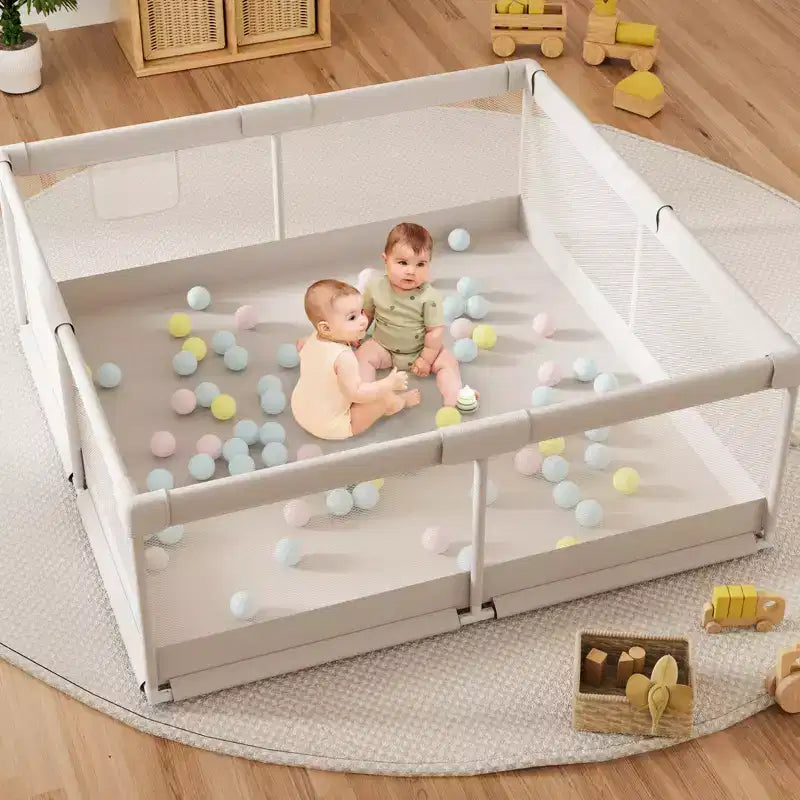 Parc Bébés 59x59in Sûr et Durable pour Bébés et Tout-petits, Utilisation Intérieure et Extérieure, Parfait pour le Jeu et l'Apprentissage