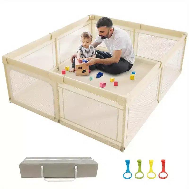 Parc Bébés 59x59in Sûr et Durable pour Bébés et Tout-petits, Utilisation Intérieure et Extérieure, Parfait pour le Jeu et l'Apprentissage
