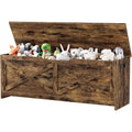Acekool 47 Storage Chest Bench with Safety Hinge, Large Wooden Toy Box Organizer for Bedroom or Entryway