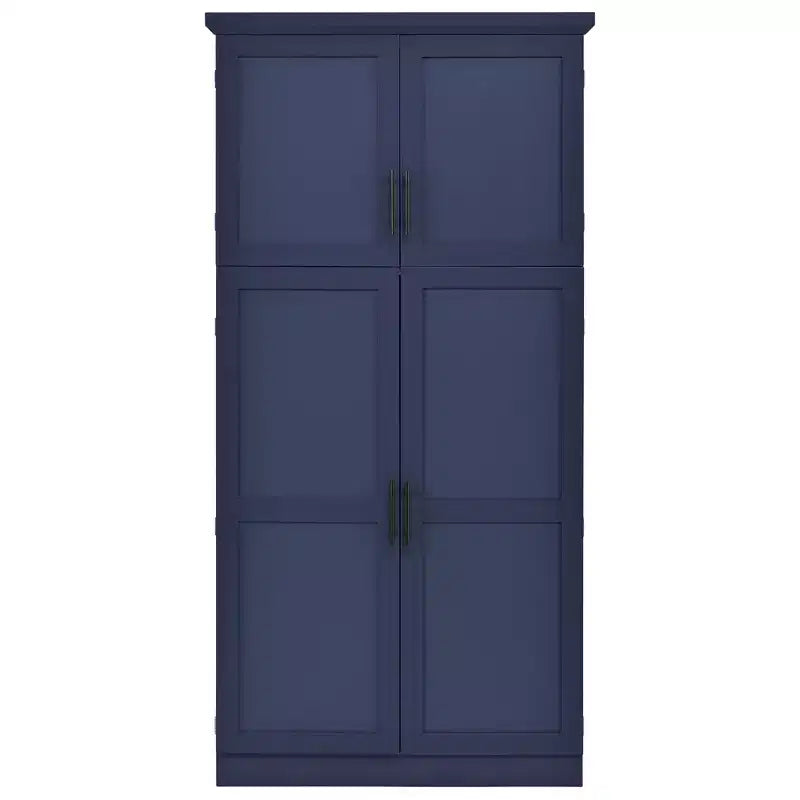 Meuble de rangement de cuisine autoportant de 35,5 po avec 4 portes et tiroirs coulissants
