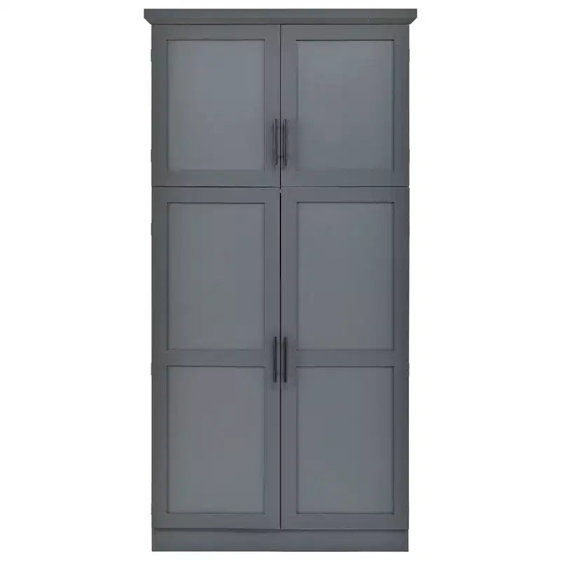 Meuble de rangement de cuisine autoportant de 35,5 po avec 4 portes et tiroirs coulissants