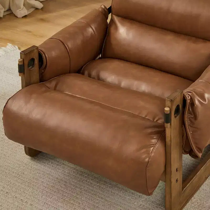 Chaise longue de relaxation en similicuir