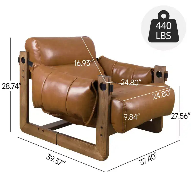 Chaise longue de relaxation en similicuir