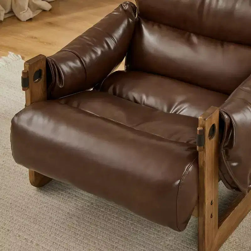 Chaise longue de relaxation en similicuir