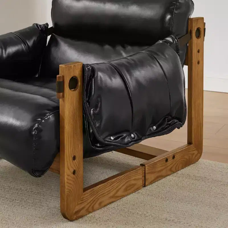 Chaise longue de relaxation en similicuir