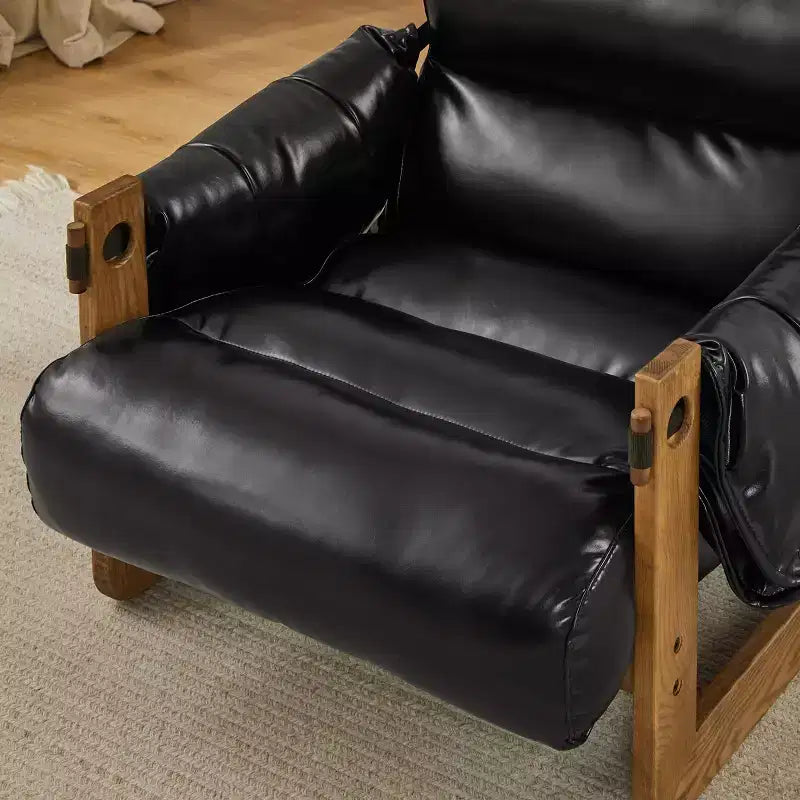 Chaise longue de relaxation en similicuir
