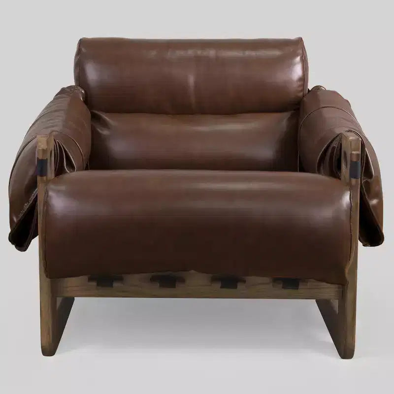Chaise longue de relaxation en similicuir