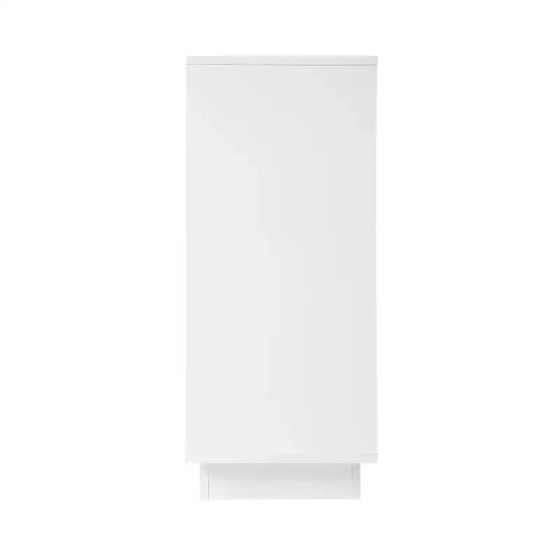 Meuble de rangement moderne Veatch avec portes en acrylique et étagère réglable