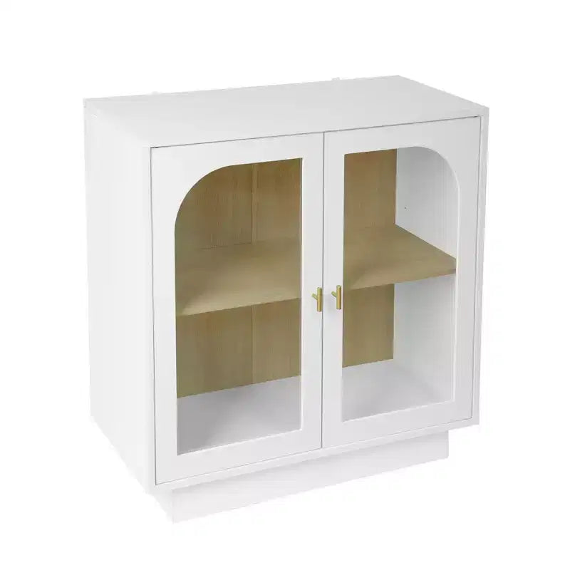 Meuble de rangement moderne Veatch avec portes en acrylique et étagère réglable