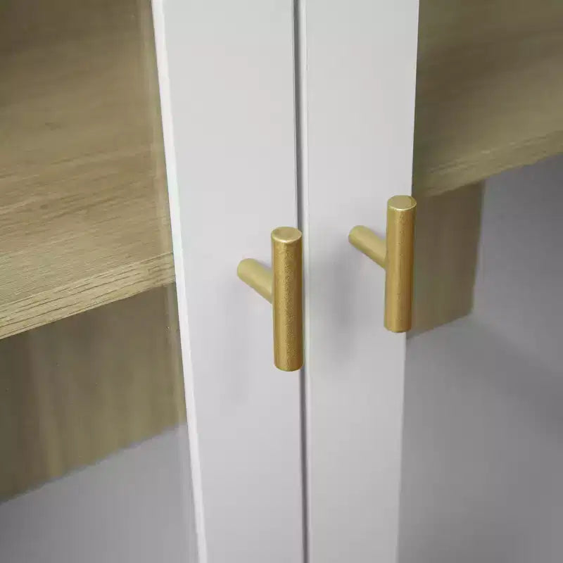 Meuble de rangement moderne Veatch avec portes en acrylique et étagère réglable