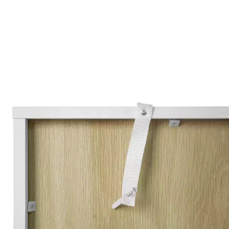 Meuble de rangement moderne Veatch avec portes en acrylique et étagère réglable