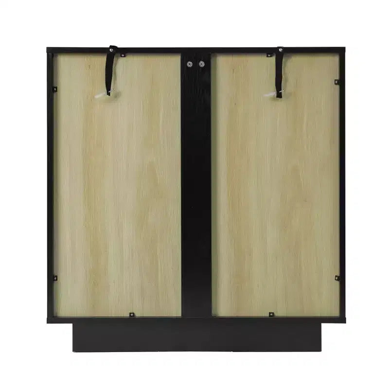 Meuble de rangement moderne Veatch avec portes en acrylique et étagère réglable