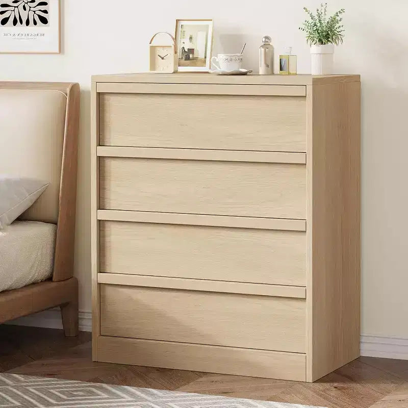Commode 4 tiroirs pour chambre à coucher, commode moderne et simple, commode de rangement en bois avec tiroirs profonds pour salon, couloir, entrée.
