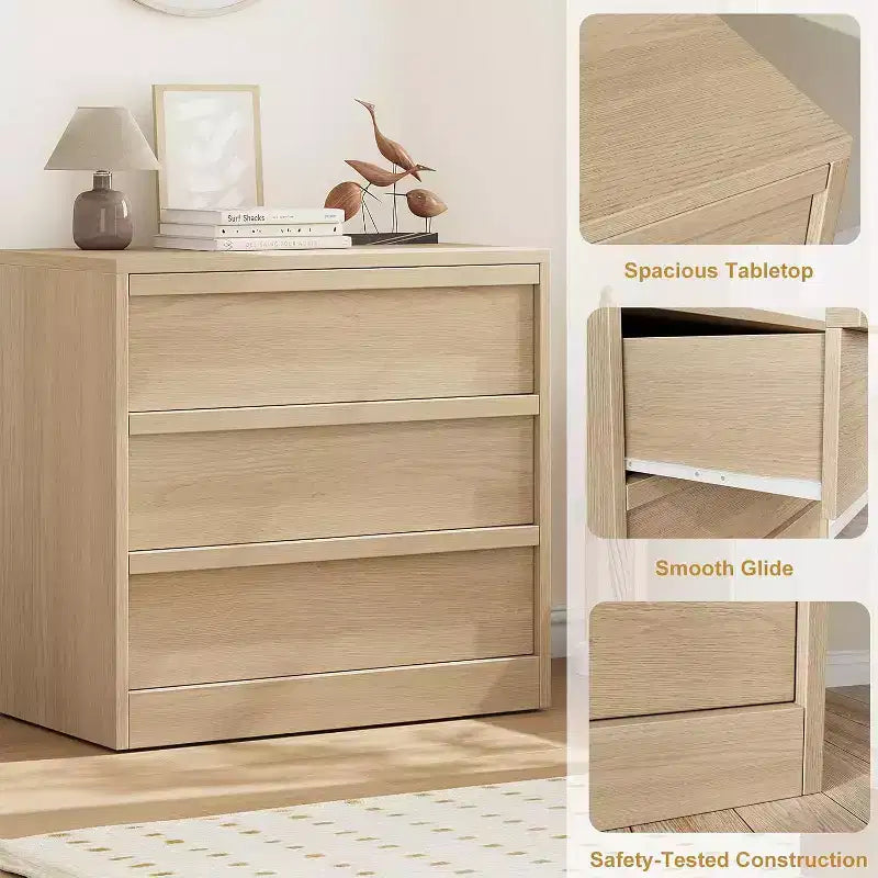 Commode 4 tiroirs pour chambre à coucher, commode moderne et simple, commode de rangement en bois avec tiroirs profonds pour salon, couloir, entrée.