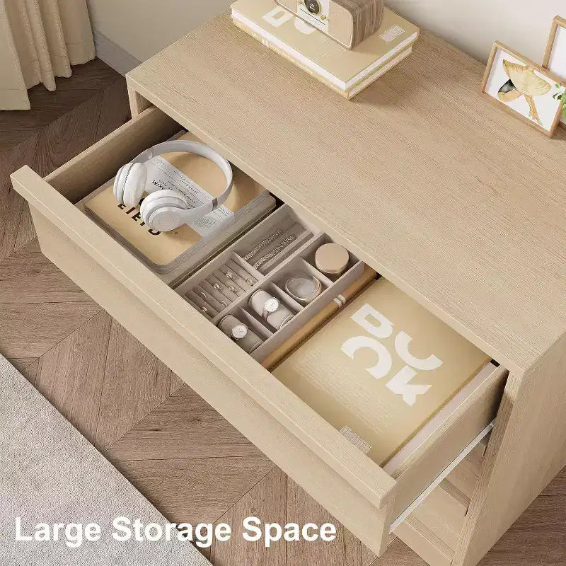 Commode 4 tiroirs pour chambre à coucher, commode moderne et simple, commode de rangement en bois avec tiroirs profonds pour salon, couloir, entrée.