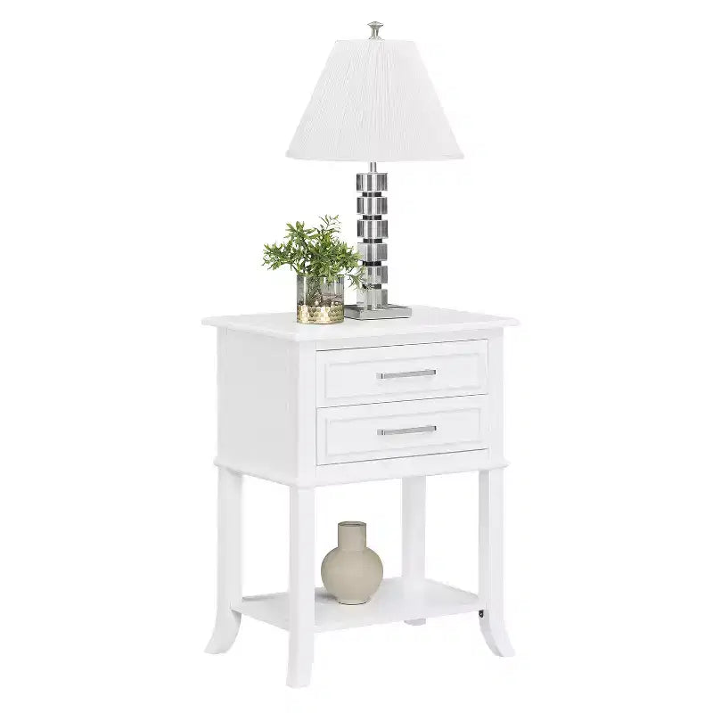 Table d'appoint rectangulaire en bois blanc de 73 cm de hauteur - 1 pièce