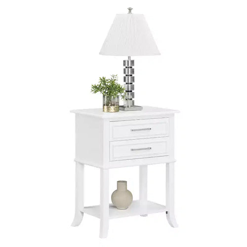 Table d'appoint rectangulaire en bois blanc de 73 cm de hauteur - 1 pièce
