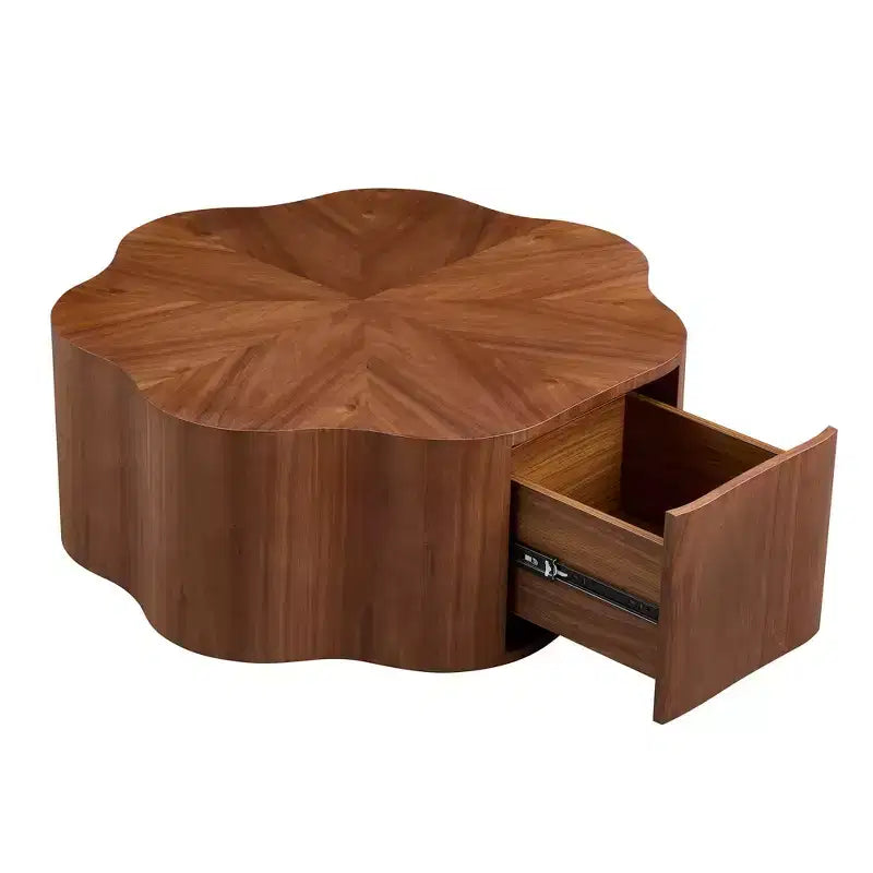 Table basse en bois rustique Julian avec tiroir caché