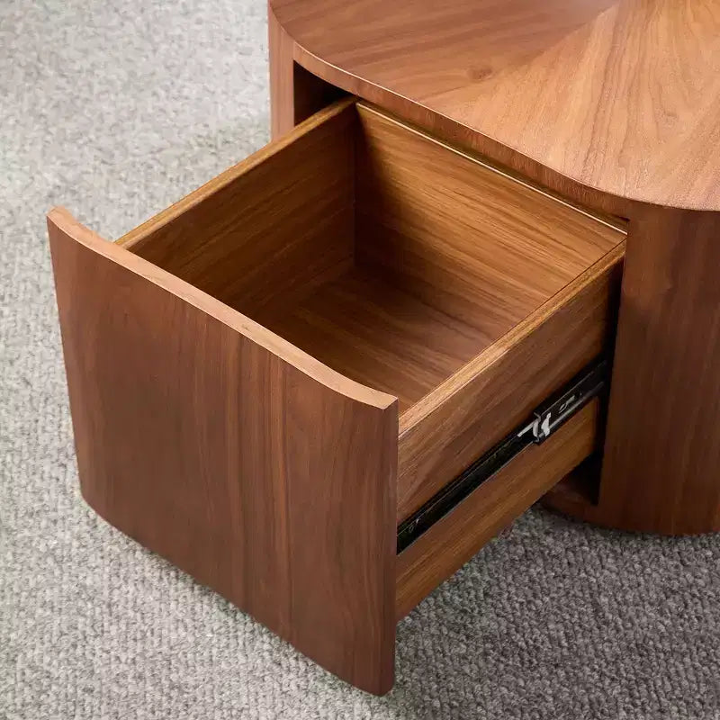 Table basse en bois rustique Julian avec tiroir caché