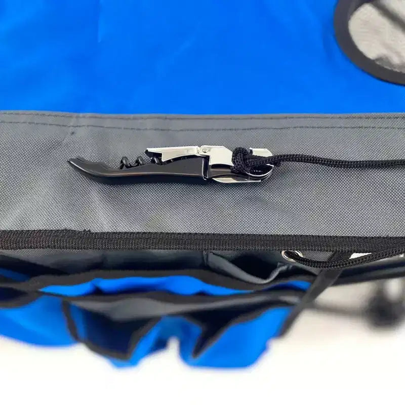 Table à vin pliable portable d'extérieur à hauteur réglable avec porte-gobelets et sac de rangement